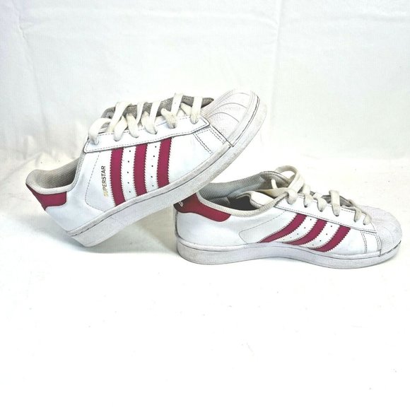Adidas Originals Superstar B23644 Sneakers, Women's Size 5.5, White Pink - Picture 3 of 9